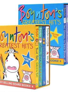 英文原版绘本 Boynton's Greatest Hits奶牛纸板书8册合集Sandra Boynton The Going to Bed Book/Moo Baa La La La幼儿童启蒙读本