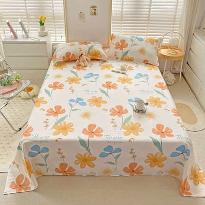 纯棉床单单件全棉斜纹卡通1.2m被单学生宿舍单人双人可爱单子双人