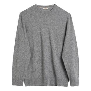 GORNIA/格罗尼雅男士长袖针织100%山羊绒时尚圆领套头商务针织衫