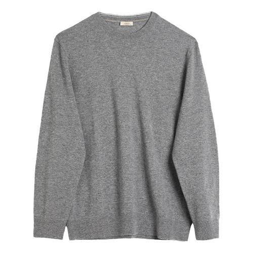 GORNIA/格罗尼雅男士长袖针织100%山羊绒时尚圆领套头商务针织衫