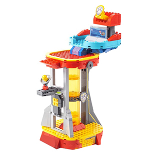 正版汪汪队立大功玩具总部基地积木全套回力车公仔狗旺旺队超能塔