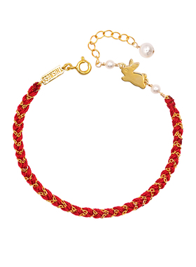 THISNESS纯银编织生肖兔手链