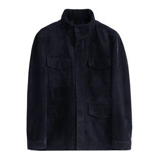 重磅高端 “灯芯绒纹理”新西兰绵羊皮 男士猎装皮衣外套 DAL130