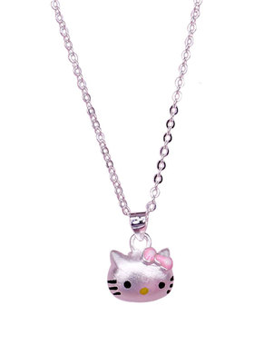 小女孩学生女宝kt猫时尚纯银项链