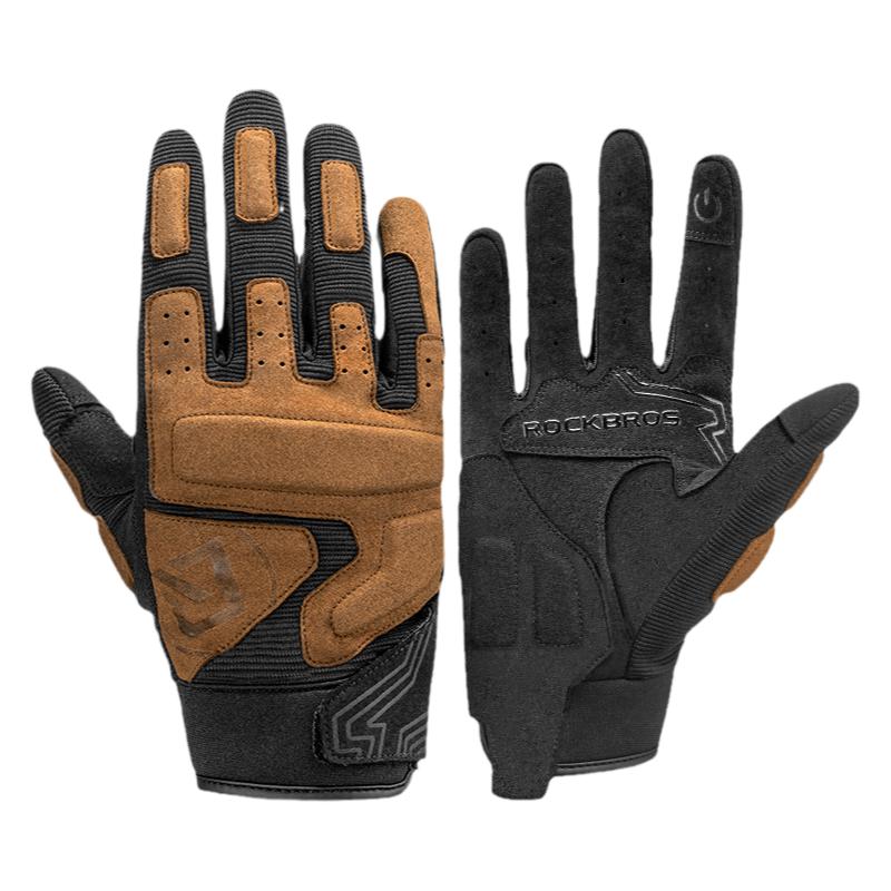 洛克兄弟摩托车手套骑行手套全指男女夏季自行车机车防摔骑士装备
