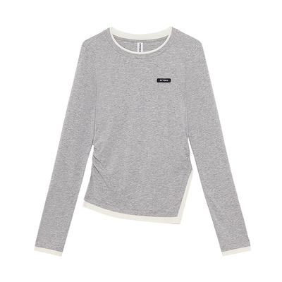 美特斯邦威假两件打底长袖女