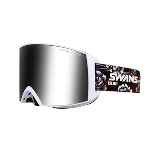 SWANS镜面滑雪镜超大广角卡近视镜2倍防雾2023款RCN1186