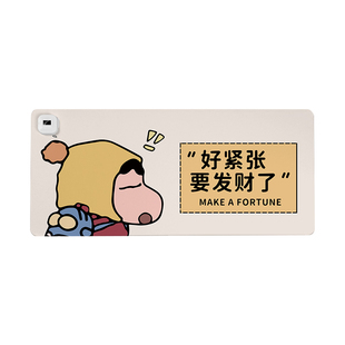 可爱加热鼠标垫超大男女生暖桌垫取暖办公室工位桌面垫高颜值防水冬季防冻手电脑键盘垫手腕托电热左侧开关