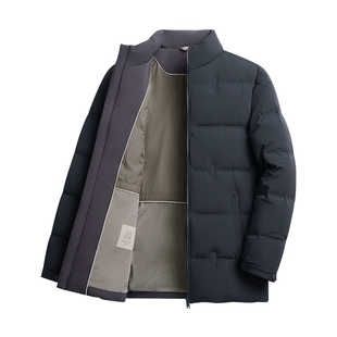 杉杉羽绒服男士商务休闲鹅绒服冬季2025新款加厚外套男立领面包服