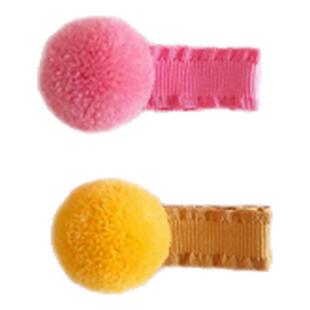 宝宝发夹全包布可爱婴儿毛球彩色鸭嘴平夹儿童发卡头饰不伤发对夹