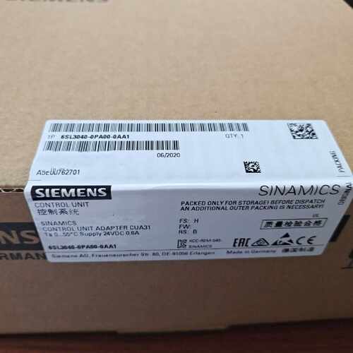 议价6SL3040-0PA00-0AA1西门子全新控制单元适配器 CUA31用于功率