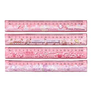 小鱼儿软尺直尺子小学生一年级专用格尺带波浪线折不断15厘米20CM儿童软尺子透明划线尺文具高颜值可爱刻度尺