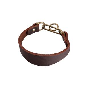 灵缇惠比特格力牛皮项圈牵引绳猎犬细犬项圈细犬脖套牵引带遛狗绳