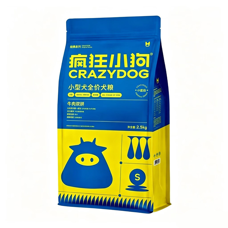 疯狂小狗牛肉双拼狗粮贵宾犬博美小型犬幼犬成犬粮通用牛肉双拼粮