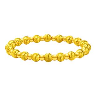 亚一黄金足金猫眼珠手串5D饱满圆润闪耀精致时尚显白气质送礼