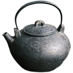 不亦室 松风舍 程伟 煮茶壶 纯手工 提梁侧把陶泥煮水壶 炭炉