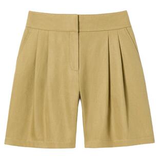 LAFAYETTE148/拉飞逸高支高密棉府绸舒适西短裤休闲高腰短款裙裤