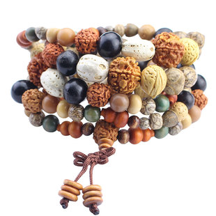 天然创意多宝十八菩提子手串原籽108颗佛珠念珠星月金刚白玉菩提