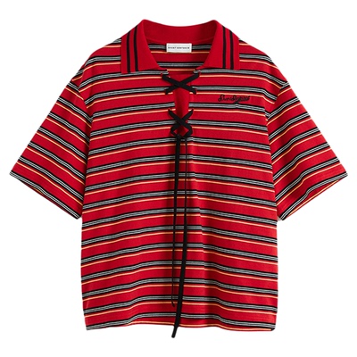 ShortSentencr彩色条纹polo衫