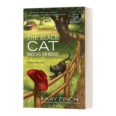 英文原版小说 A Bad Luck Cat Mystery 02 The Black Cat Knocks on Wood 厄运猫之谜2 黑猫敲木头 英文版 进口英语原版书籍