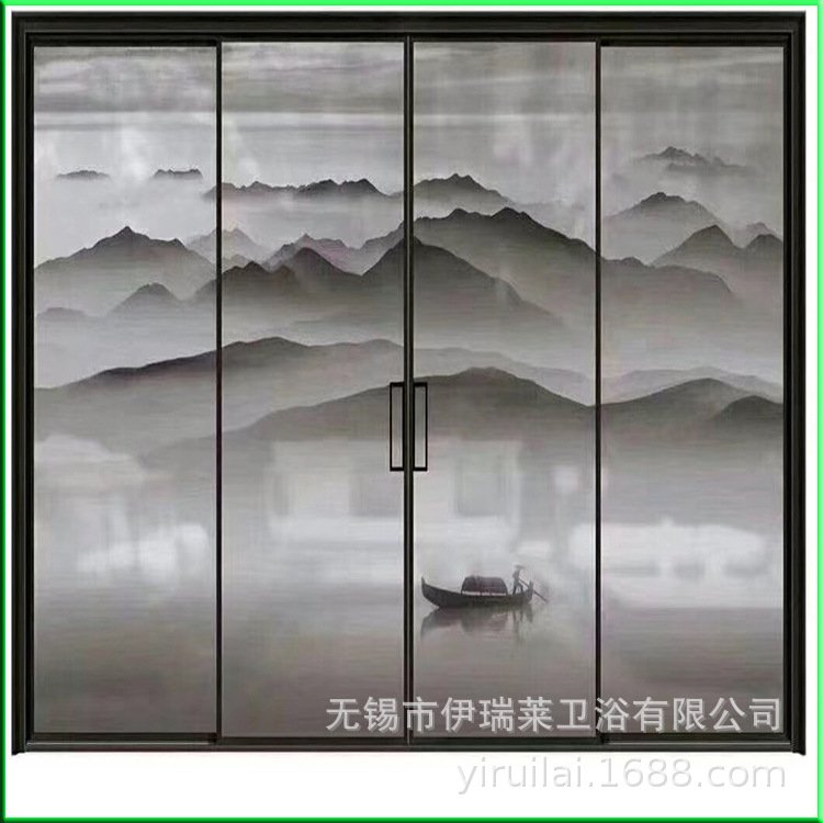 伊瑞莱窄边推拉门移门静音16无下轨阳台厨房客厅隐形玻璃门推拉式