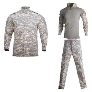 美军ACU迷彩服套装男女春秋季外套耐磨沙数作训服 CS野战训练装备