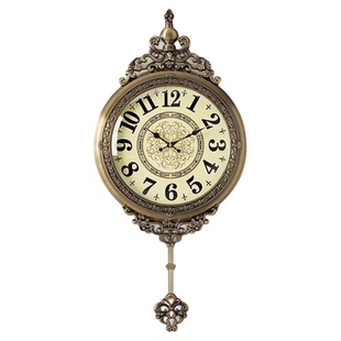 欧式挂钟客厅家用2025新款轻奢高级感法式高端美式复古挂墙时钟表