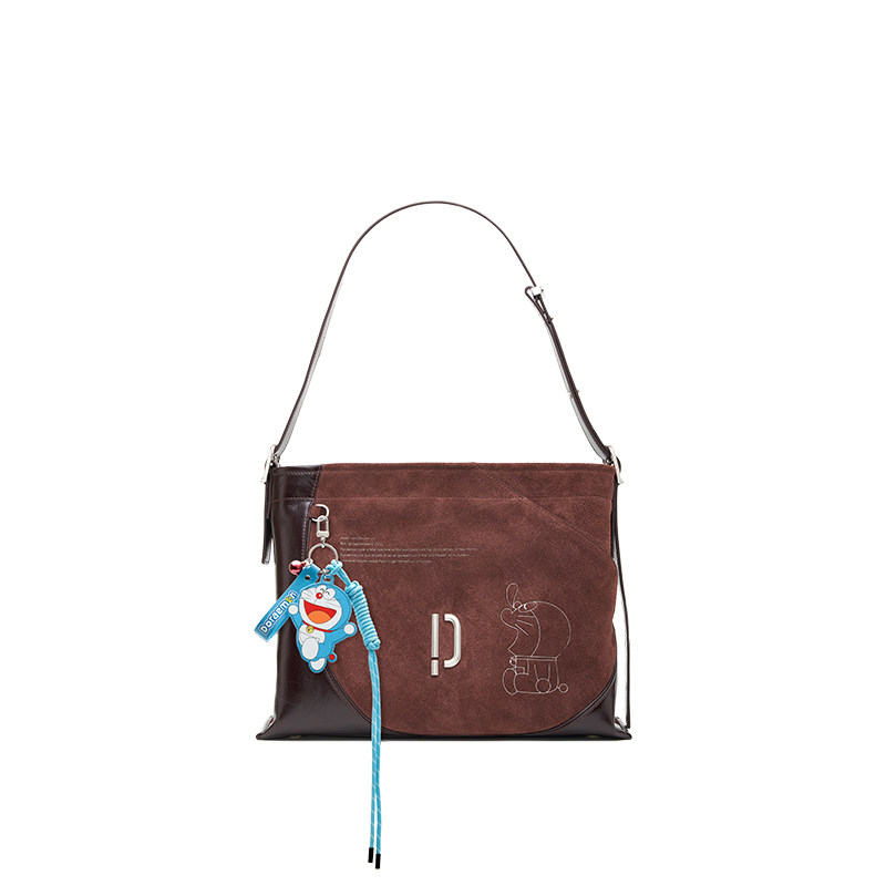 PECO哆啦A梦限定款大号Hobo包单肩软皮腋下大容量通勤水桶托特包