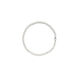 老凤祥淡水珍珠项链妈妈款正品满串元宝扣颈链女送女朋友生日礼物