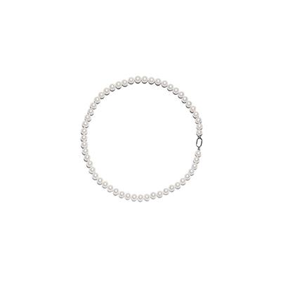 老凤祥淡水珍珠S925银近圆全珠链