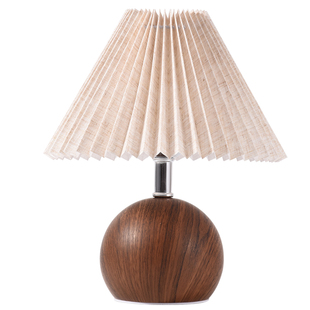 台灯卧室床头柜灯复古百褶浪漫装饰桌面摆件美式高级感氛围小夜灯