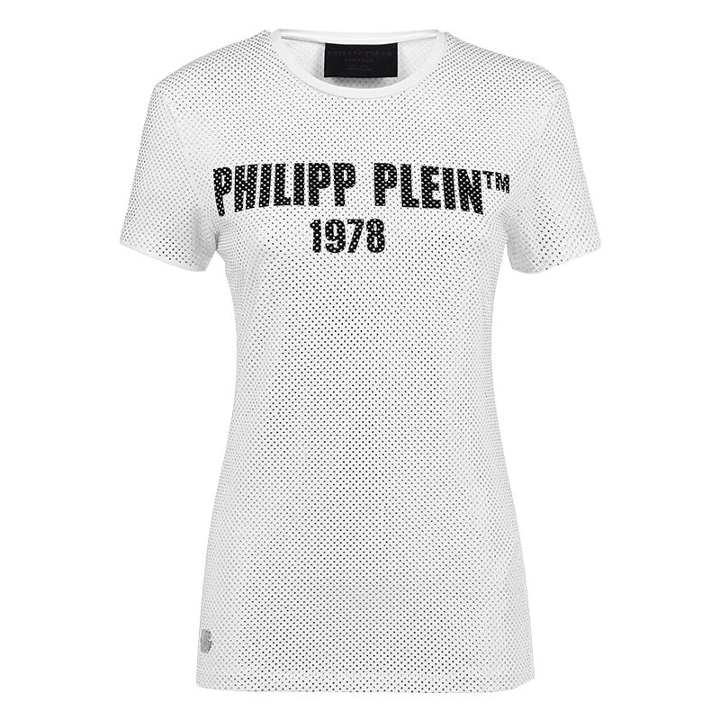 PHILIPP PLEIN 女士字母印花圆领T恤