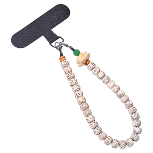 星月菩提莲花手机链新中式国风绿玉髓垫片款手机挂绳手腕绳挂饰25