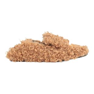 Sergio Rossi/SR女鞋SR1系列方头简约通勤茸茸鞋一脚蹬懒人鞋女