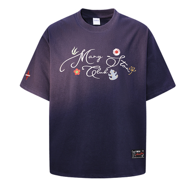 MANYSTON美式潮牌字母刺绣T恤男