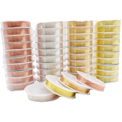 diy14k保色造型线珍珠金丝饰品