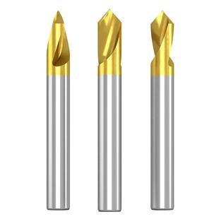 定心钻镀钛中心钻90度不锈钢倒角刀加工中心定点钻头复合定位钻头