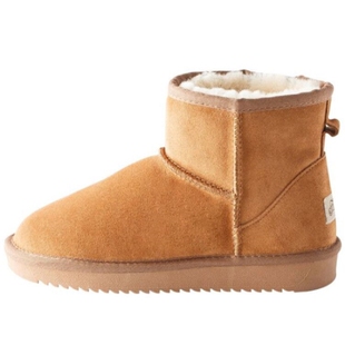 防水羊皮毛一体雪地靴女短筒防滑加厚低帮情侣雪地棉鞋羊毛短靴子