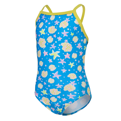 2025韩国代购正品rally女童三角多色炫彩连体竞速泳衣