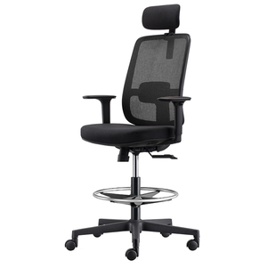 高脚办公椅加高款电脑椅家用舒适久坐人体工学椅子吧台椅升降椅子