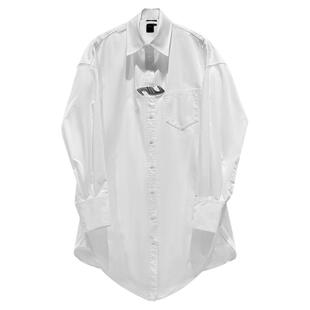 ANNAKIKI衬衫 春夏新款 立体LOGO衬衫女设计师款女装小众上衣