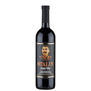 格鲁吉亚红酒STALIN斯大林阿拉扎尼原瓶进口女士半甜红葡萄酒单支