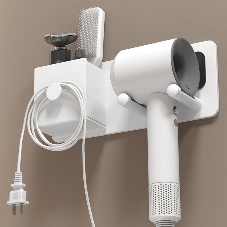卫生间铝合金吹风机置物架浴室枪灰免打孔壁挂收纳整理架吹风筒