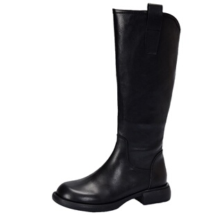 四起哥2025秋冬尖货高筒靴女头层牛皮长靴子平底真皮气质骑士靴女