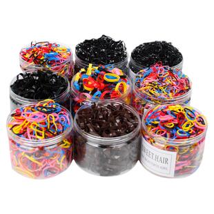 黑色一次性橡皮筋女高弹力耐用小发圈头绳加粗加厚不伤发发绳皮套