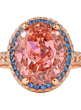 复古奢华8克拉彩宝款宫廷风戒指