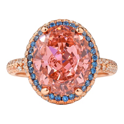 复古奢华8克拉彩宝款宫廷风戒指