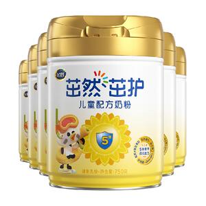 飞鹤茁然茁护4段儿童3-6岁配方牛奶粉750g*6罐
