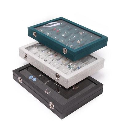 坞哲玻璃盖珠宝箱工厂直销