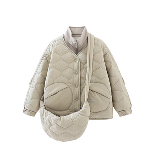 半度闲儿童轻棉服运动外套秋冬装加厚男女童棉衣冬季假两件上衣潮